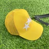 Summer Mesh Ball Caps Stars Applique Designer Hats for Men and Women Sun Protection