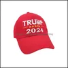Party Hats Extive Supplies Home Garden 2024 Hat Prezydenckie listy wyborcze wydrukowane czapki baseballowe dla kobiet sport Regultable USA Hip Ho Ho