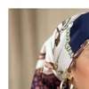 Head Scarf Women Luxury Brand Square 90 90cm Silk Foulard Bandana Cheveux Soft Neckerchief Hijab Hair Scarves For Ladies
