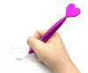 LovePen Penna a sfera a forma di cuore - Materiale da scrittura con inchiostro nero per scuola/ufficio - Logo personalizzabile, multicolore - Ricompense/regali ideali .