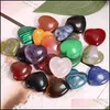 Arts And Crafts Arts Gifts Home Garden Customized 20X6Mm Natural Quartz Gemstone Puffy Crystal Stone Mini Heart-Shaped Cry Dhs7A