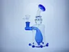 Glass hookah blue oil rig pipe 14 mm fitting