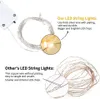LED Fairy Lights Strings Bateria działająca 7,2 stóp 20 diody LED Silver Firefly Mini LED LIGE LIGHT DO MASON SLACKA