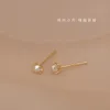 Stud Mode Koreanische Echte S925 Sterling Silber Mini Barocke Perle Ohrringe Für Frauen Teen Mädchen Täglichen Leben Schmuck GiftStud