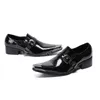 Italienische handgemachte Herrenschuhe Schwarz Echtleder Oxford Schuhe Schnalle Business Brogue Schuhe Herren Kleid Schuh