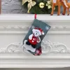 Stock Christmas Cartoon Stocking Santa Claus Snowman Elk Xmas Sock Candy Gift Socks Bag Festival Hanging Decor Props Party Supplies