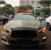 Farol todo LED para Infiniti Q50 2014-20 19 LED Animação Dinâmica Sinal de mudança de direção Luzes dianteiras Diurnas Faróis de lente de feixe alto