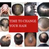Pageup syntetiska korta peruker toupee hår för mäns manliga svarta peruk naturlig ung man balding glesa klippstil l220809