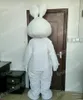 Traje de mascote de coelho branco de Halloween