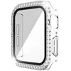 Funda de reloj con protector de pantalla de diamante para Apple iWatch 45 mm 44 mm 42 mm 41 mm 40 mm 38 mm Bling Crystal Fundas protectoras de cubierta completa PC Bu7274342