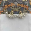 Outlet ventilador de borla aretes de perla falda femenina pendientes de oro claro