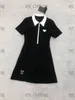 Grundläggande avslappnade klänningar Designer Womens Polo Dresses Ny Sports Dress Triangle kjolar Kort ärm broderi kjol sommarbokstäver midja kapell c xyz2023 2s3t