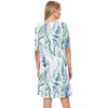 Kvinnor klär vacker lavendel 3d tryckt vneck Löst avslappnad kort ärmskiftklänning för sommar kvinnliga festklänningar W220616