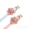 Dog Collars & Leashes Small Leash And Collar Set Pink Flower Cat Harness For Dogs Cats Adjustable Kitten Leads Puppy Accessories