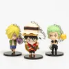 10 cm One Piece Portachiavi Figure di cartoni animati 6 Pezzi Set Sabo Roronoa Zoro Sanji Nami Legge Campana Portachiavi PVC Action Figures Giocattoli di modello9420471