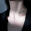 Chains Est Fashion 925 Sterling Silver Necklace Shiny Zircon Irregular Star For Women Elegant And Romantic Jewelry GiftChains Sidn22