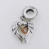 Club 2021 Angel Wings Heart Bashcle Charm 925 Серебряный Pandora Подвески для Браслетов DIY Ювелирные Изделия Комплекты Свободные Бусины Серебро Оптовая 789296C01