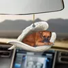 Decorazioni per interni Ornamento da appendere per auto in acrilico Simpatico cane Portachiavi Ciondolo Palloncino Colorato Felice con umore regalo N4E8Interno