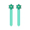 Hypoallergenic Studs Dangles Earrings for Women Handmade Vintage Long Tassel Rice Bead Earring Accessories Party Birthday Gifts Fashion Rainbow Bohemian Jewelry