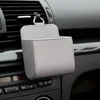 Haken rails auto opbergzak lucht vent dashboard nette hangende lederen organizer doos glazen telefoonhouder accessoires.