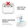 3 Pairs Headset Accessories Soft Silicone Ear Hooks for AirPods Pro Anti-Slip Earbuds Covers Tips + Pouch for Apple Air Pods