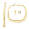 Halsband örhängen set Dubai för kvinnor 24k guldplatta armband örhänge afrikansk brud bröllop gåva engagemang älskare presentarring