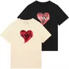 مصمم قصير الأكمام T Shirt Lanv Love Print Third T-Shirt كبير الحجم من القميص القماني القميص.