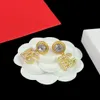 Ladies Nowe zaprojektowane kolczyki Stunki G LettersDiamonds Crystal Wiselanty 18K Gold Splated Anti Allergy Ear Designer Designer Jewelry D987585954