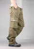 Men's Cargo Pants Cotton Casual Long Trousers 2022 Spring Multi Pocket Pantn Homme Fashion Military Tactical Pants Men Cloth L220706