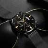 Horloges Klassieke Zakelijke Mannen Horloge Mode Luxe Horloges Roestvrij Staal Mesh Riem Kalender Datum Quartz Polshorloge Relogio Masculino