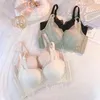 Estate nuove donne insieme del reggiseno senza anello in acciaio traspirante tazza sottile di grandi dimensioni set di biancheria intima di pizzo moda sexy raccolta parte superiore del tubo L220726