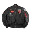 Zimowe vintage streetwearu Hip Hop Wojskowe płaszcze ubrania Letterman Punk Bomber Flight Air Force Pilot Kurtka Mężczyźni 220727