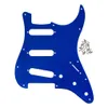 11 dziury Pickguard SSS Scratch Plate Blue Mirror 1Ply Acryl z śrubami do części gitary elektrycznej