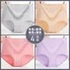 4PCS High Waist Panties Belly Closing Sexy Pop Hip Lifting Postpartum Recovery Shaping Loose Briefs Women's Underwear 220426