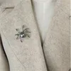 Overdreven zwarte witte spider creatieve broche mannen vrouwen feestkleding sjaal accessoires pin broches cadeau gc1432