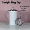 حزمة صغيرة 6pcs 12oz تسامي قلم مستقيم sippy مع أغطية المقبض من الفولاذ المقاوم للصدأ أطفال شرب الكؤوس DIY زجاجة الحليب الطفل B6