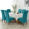 Chair Covers Velvet High Back Cover Spandex Warm Winter Backrest Seat For Dinning Room Office Wedding Machine WashableChair