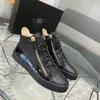 Male Platform Fashion Comfortable Double Zippers Sneakers Casual Outdoor Martin Boots Mens Brand High Top Snakeskin Sneakers Size 35-46 zxcad