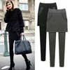 M 6XL Taglie forti Più spesse Donne calde Leggings invernali Donna Casual Abbigliamento esterno leggins Pantaloni Gonna Pantaloni sportivi Leggings a vita alta 210412