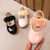 Spring Girls Shoes Princess Ballet Flats Party Party Wedding Rhinestones الأطفال لمدة 3 12 عامًا أطفال CSH139 220525