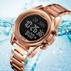 Armbandsur Digital Watch Men's Qibla Time påminnelse LED rostfritt stål för män Elektronisk bön SKMEI 2022 Klockor