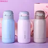 Pupils' Vacuum Flask with Straws, Adults, Pregnant Women's Cups, Large-capacity Drinking Children Go Out and Carry 220329