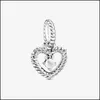 Takılar Mücevher Bulguları Bileşenleri Gerçek 925 Sterling Sier 12 Ay Boncuklu Kalp Dungle Fit Pandora Bilezik Kolye Kolye Charm Dr Dr