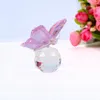 Dekorativa föremål Figurer Handgjorda K9 Crystal Butterfly Glass Animal Miniatures Craft Wedding Presents for Gäster Heminredning Tillbehör