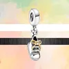 925 Armband Charms för Pandora Charm Set Original Box Gold Color Apple Castle Flower Stars Moon Family Tree Classic European Bead Necklace Charms smycken