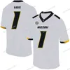 CEOMITNESS NCAA College Football Jersey Missouri Tigers 3 Drew Lock 5 Taylor Powell 4 Jonathan Nance 1 Tyler Badie 12 Johnathon Johnson 84 Emanuel Hall