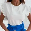 女性のノースリーブの夏のトップスo首のスリムフィットワークアスレチックシャツカジュアルブラウス特大のボタンアップシャツL220705