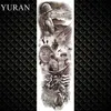 NXY Temporary Tattoo Yuran Flash Fake Full Arm Soldier s Waterproof Lion Knight Angel Tatoo for Men Women Body Leg Art Sticker 0330