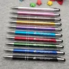 Personalized mr mrs 50pcs metal stylus pen custom free with your date%names 10colors to choose nice wedding gift 220621