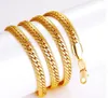 18K Gold Plated Chains Hip Hop 6mm thick flat snake chain fashion trend men's Necklace 20inch